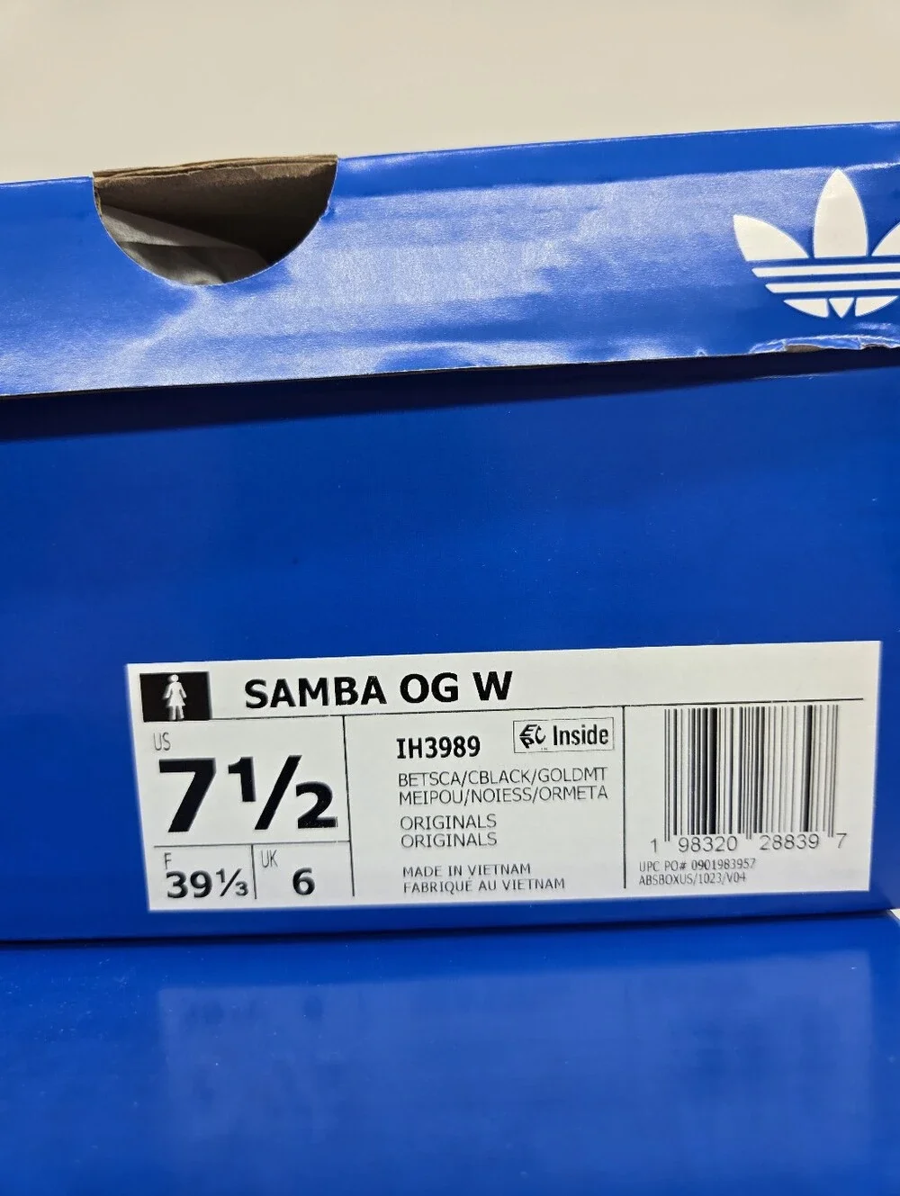 adidas Women's Samba OG IH3989 Better Scarlet Black Patent Shoes Size 7.5 - Picture 8 of 8